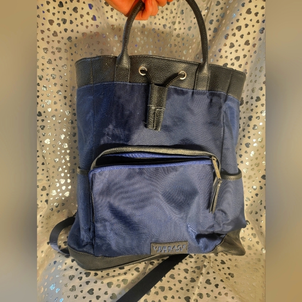 Blue Versace backpack unisex